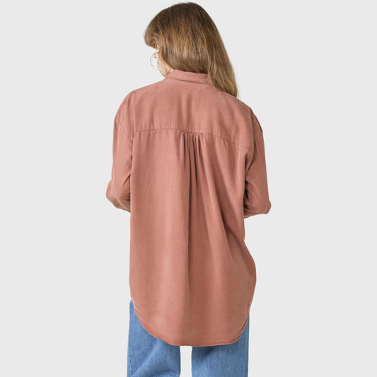 Ofelia lyocell shirt - burnt sienna