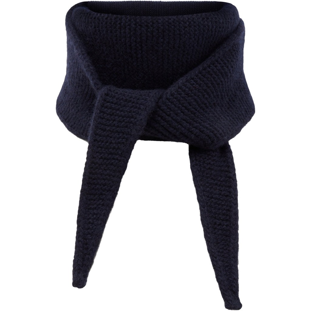 Violet small knit scarf - navy