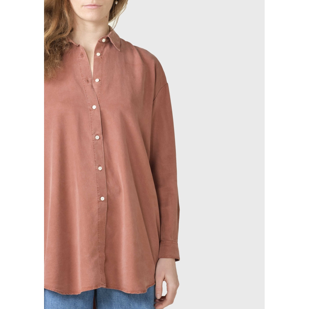 Ofelia lyocell shirt - burnt sienna