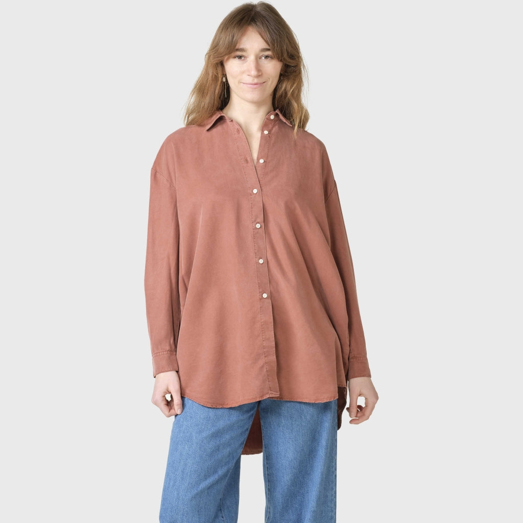 Ofelia lyocell shirt - burnt sienna