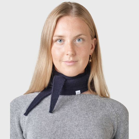 Violet small knit scarf - navy