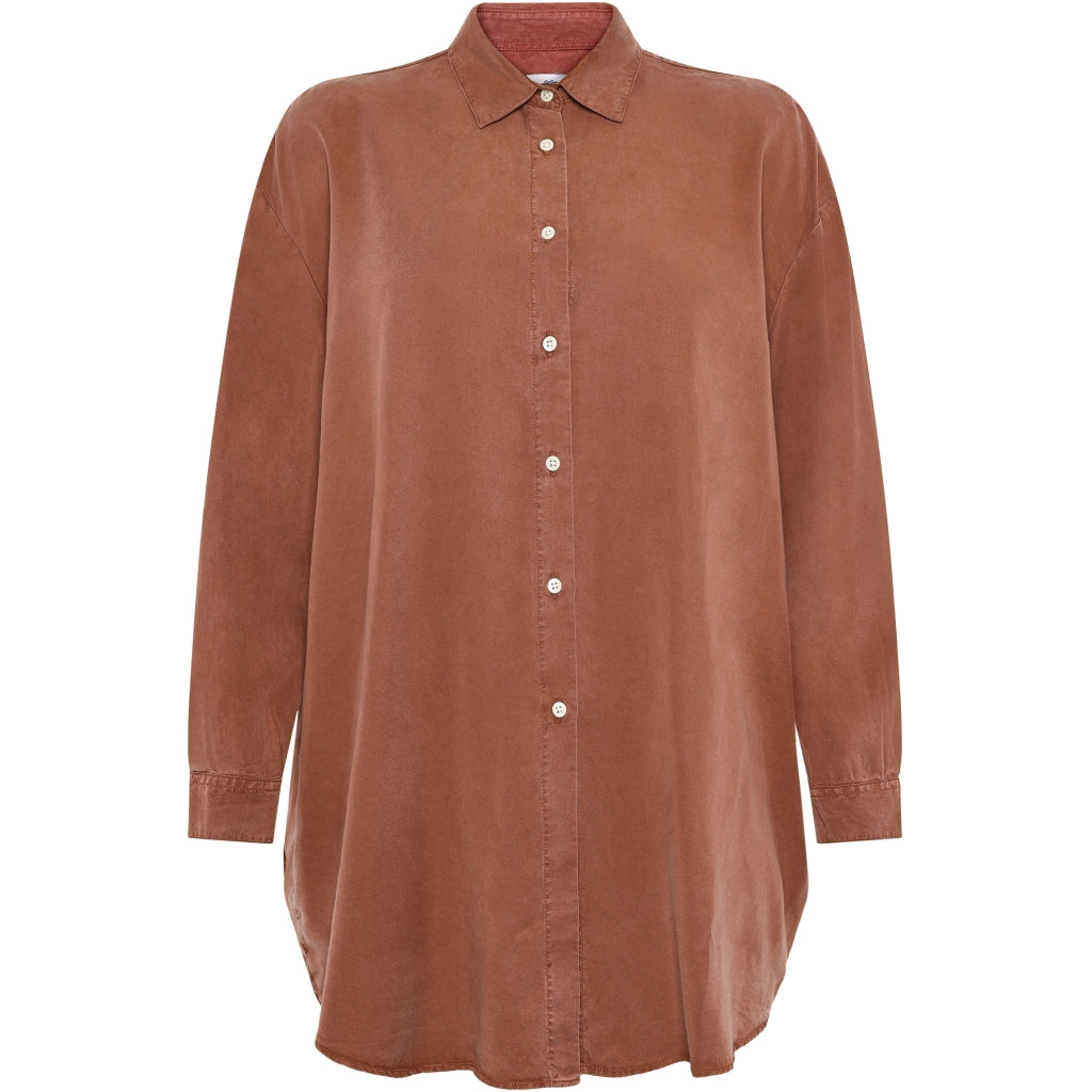 Ofelia lyocell shirt - burnt sienna