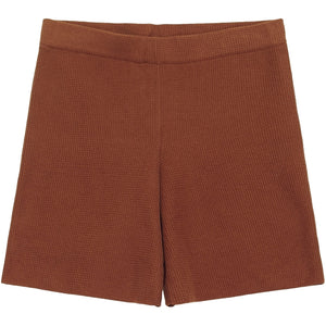 GALE mid-rise cotton racking stitch shorts