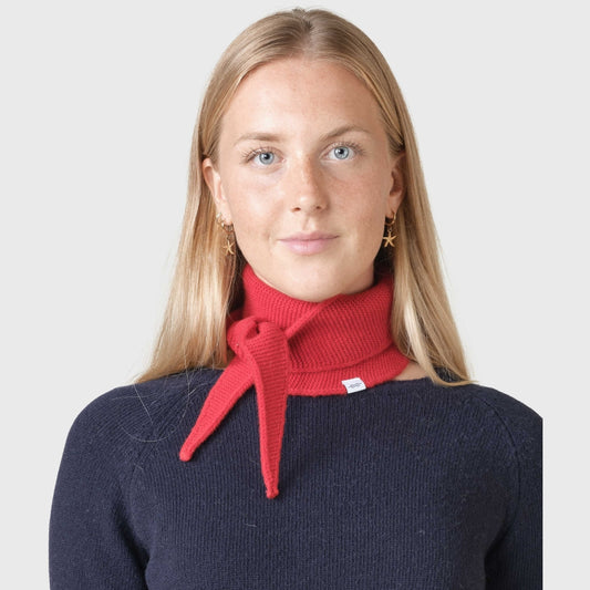 Violet small knit scarf - red
