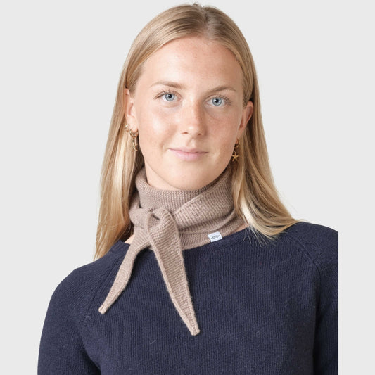 Violet small knit scarf - camel