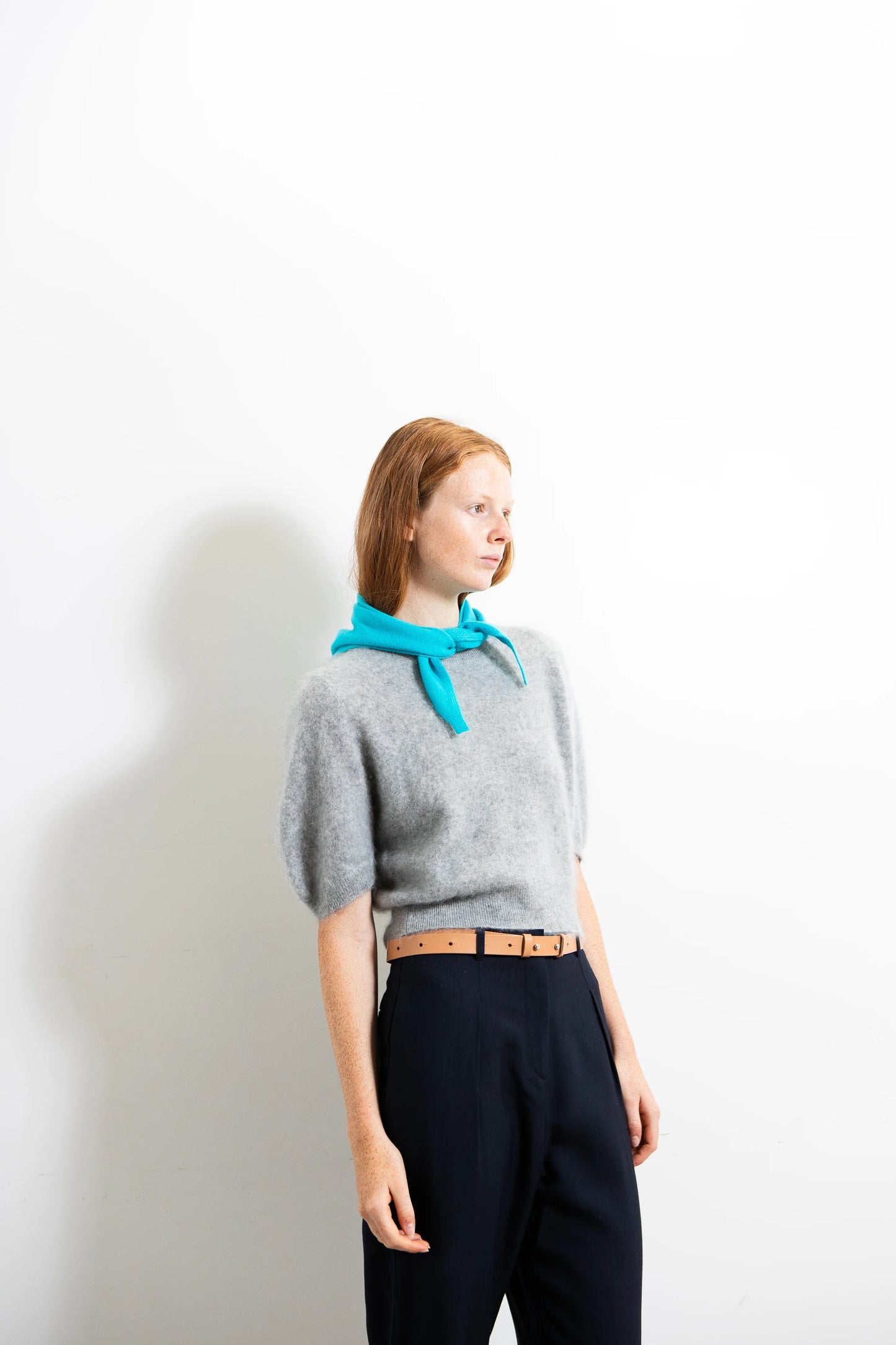 Triangle scarf - french blue