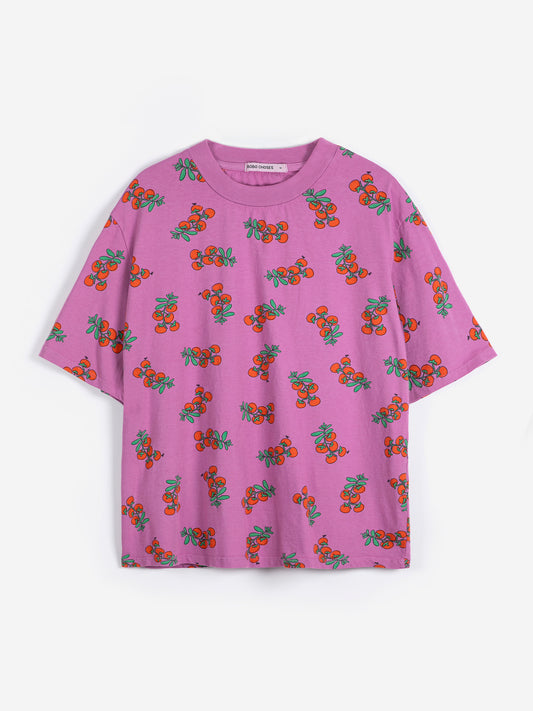 Tomatoes print fitted T-shirt