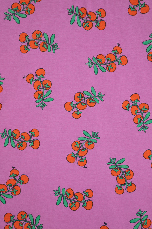 Tomatoes print fitted T-shirt