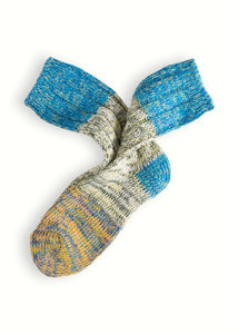 Charlie and Helen collection - light blue and yellow socks