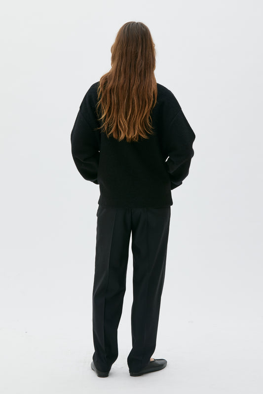 Hale boiled wool jacket - black