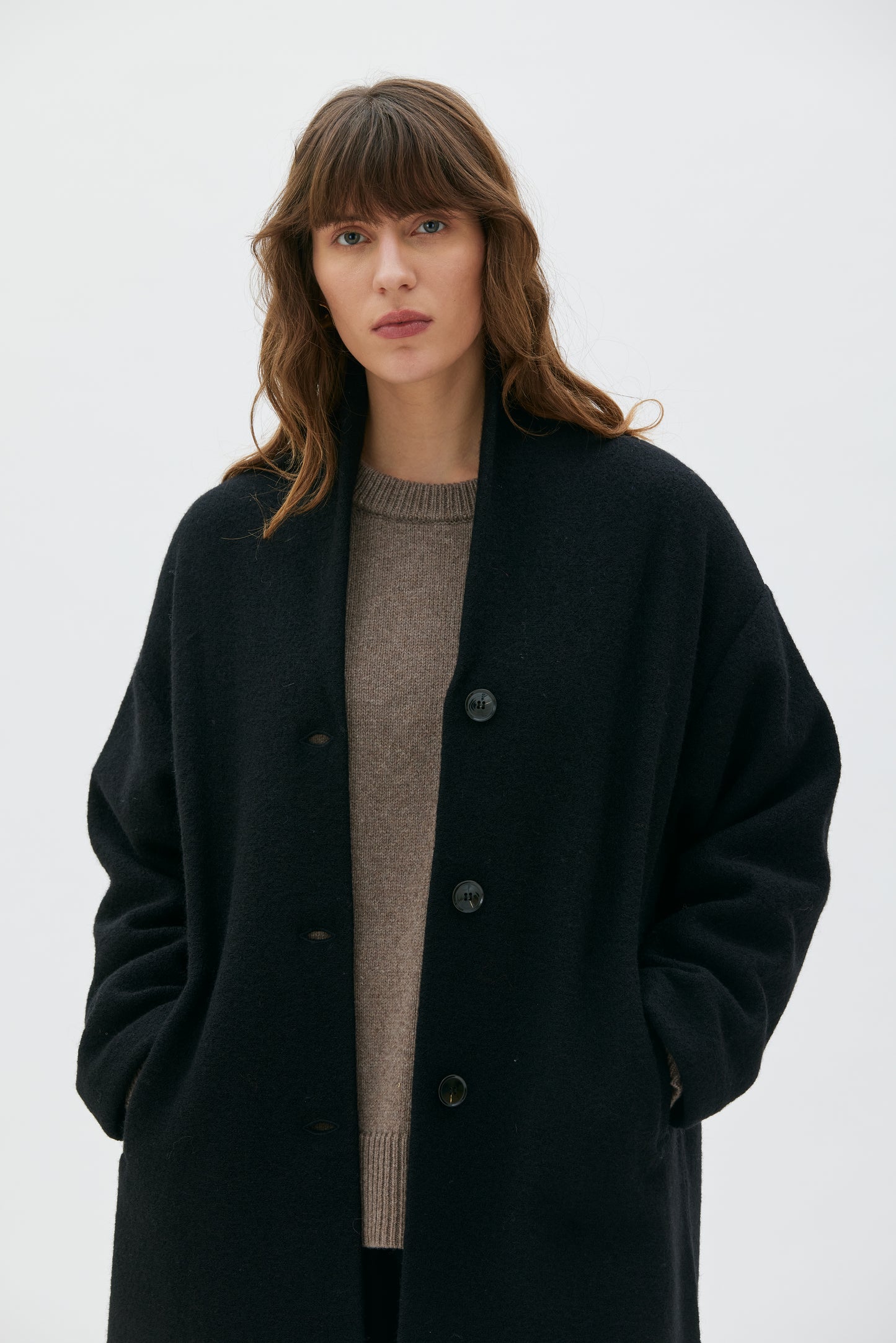 Hope boiled wool jacket - black