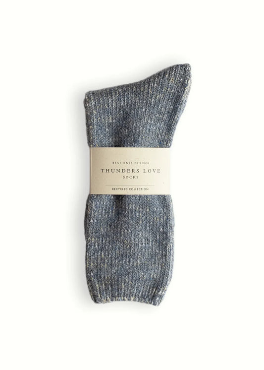 Wool collection recycled - blue socks