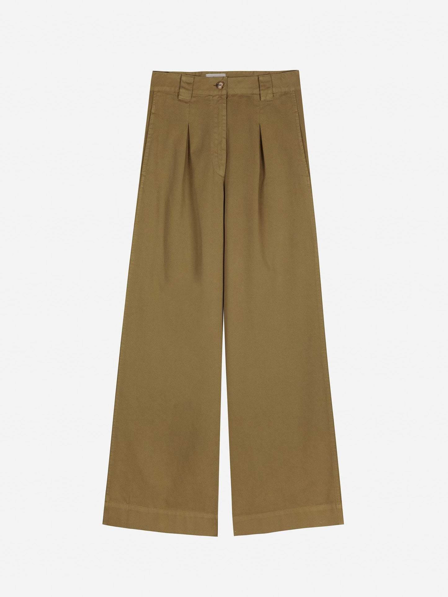 Pleated wide-leg pants