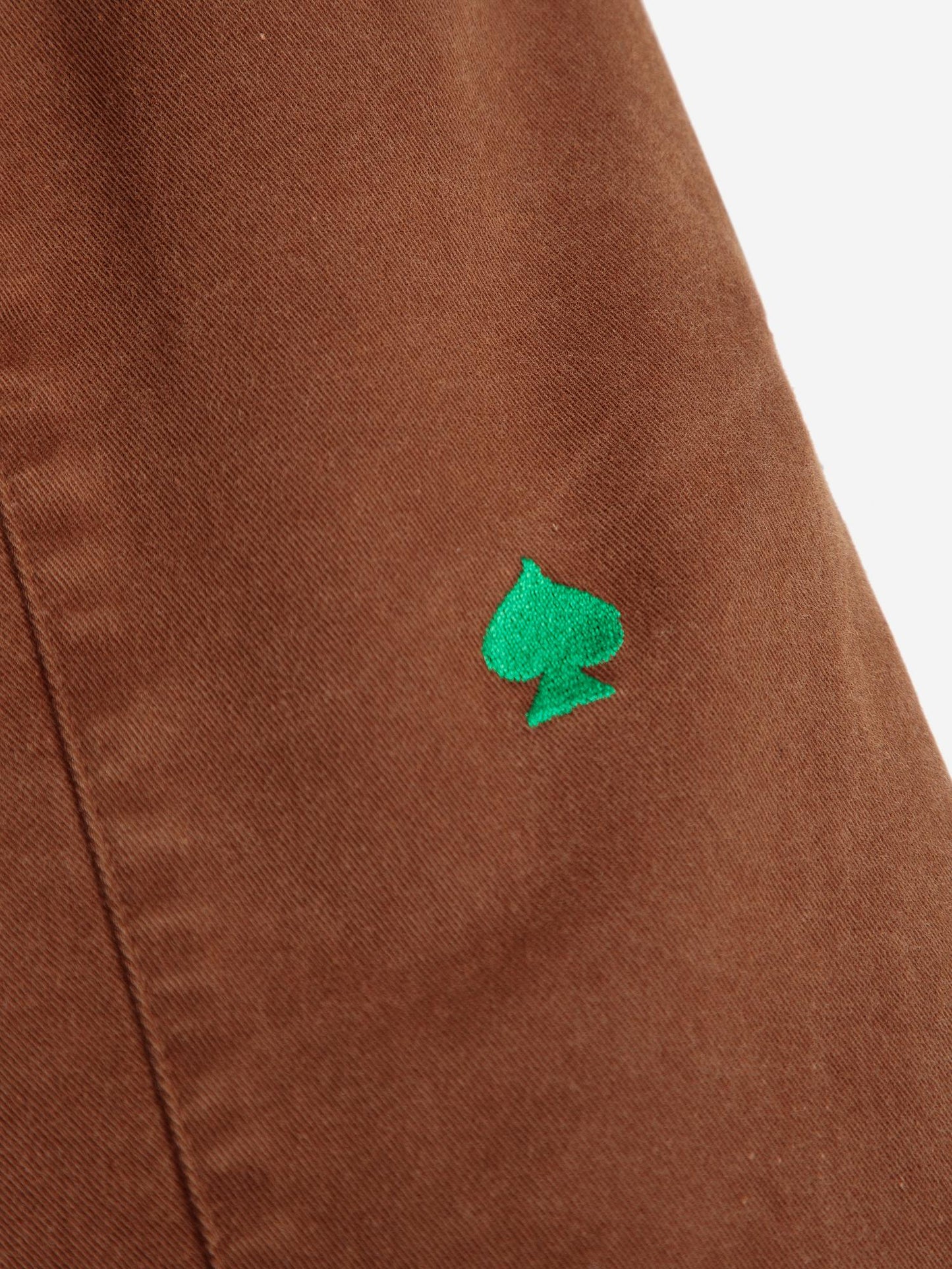 Brown embroidery cocoon pants