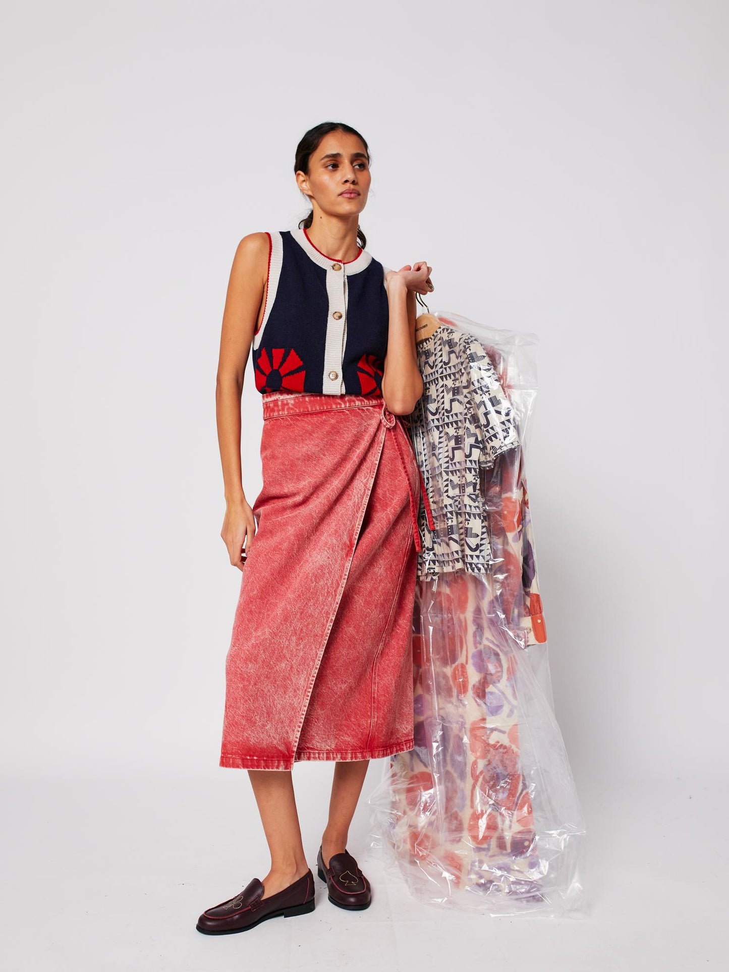 Wrapped cotton skirt