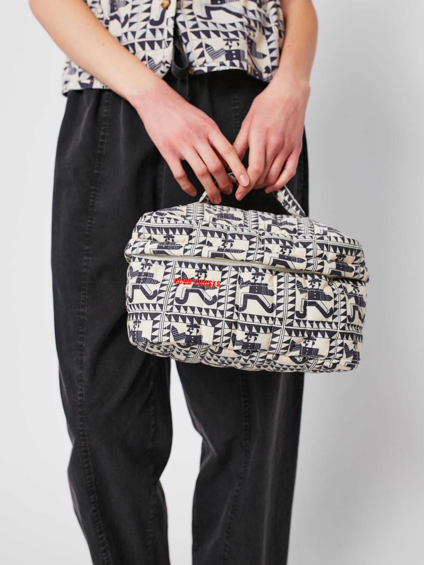 Quilted travel pouch