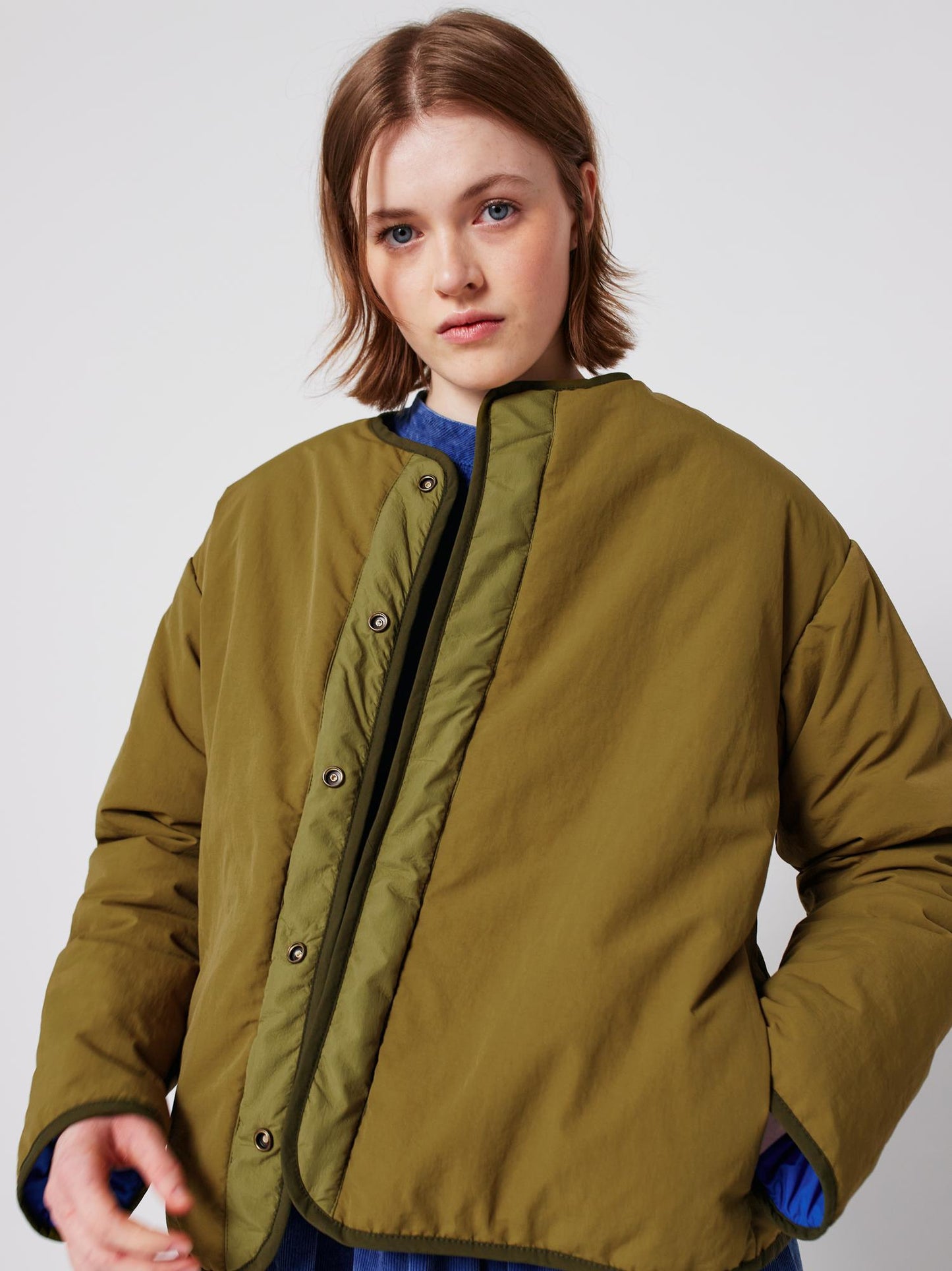 Color block reversible jacket
