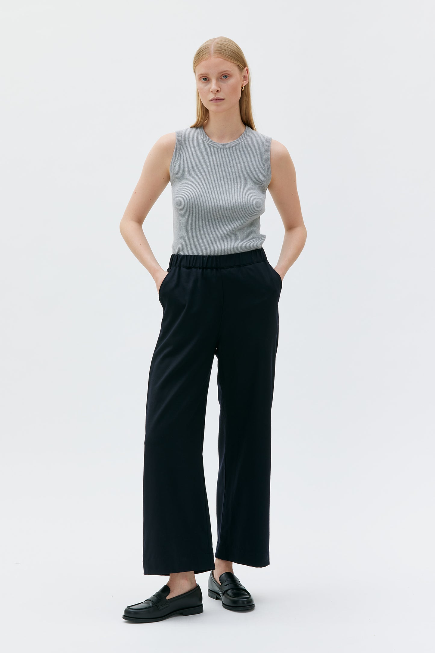Gala elastic waist wool trousers