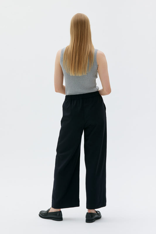 Gala elastic waist wool trousers