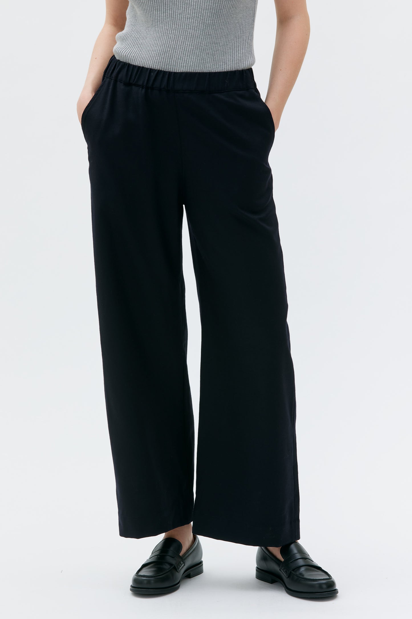 Gala elastic waist wool trousers
