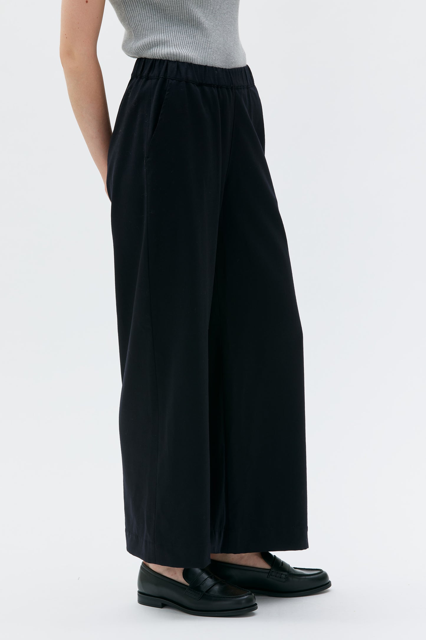Gala elastic waist wool trousers