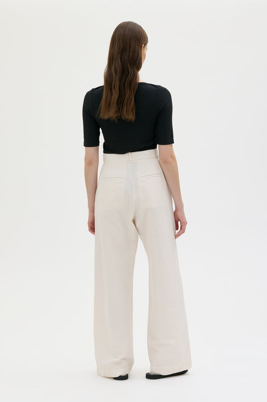 Hana - Organic cotton linen tencel long trousers