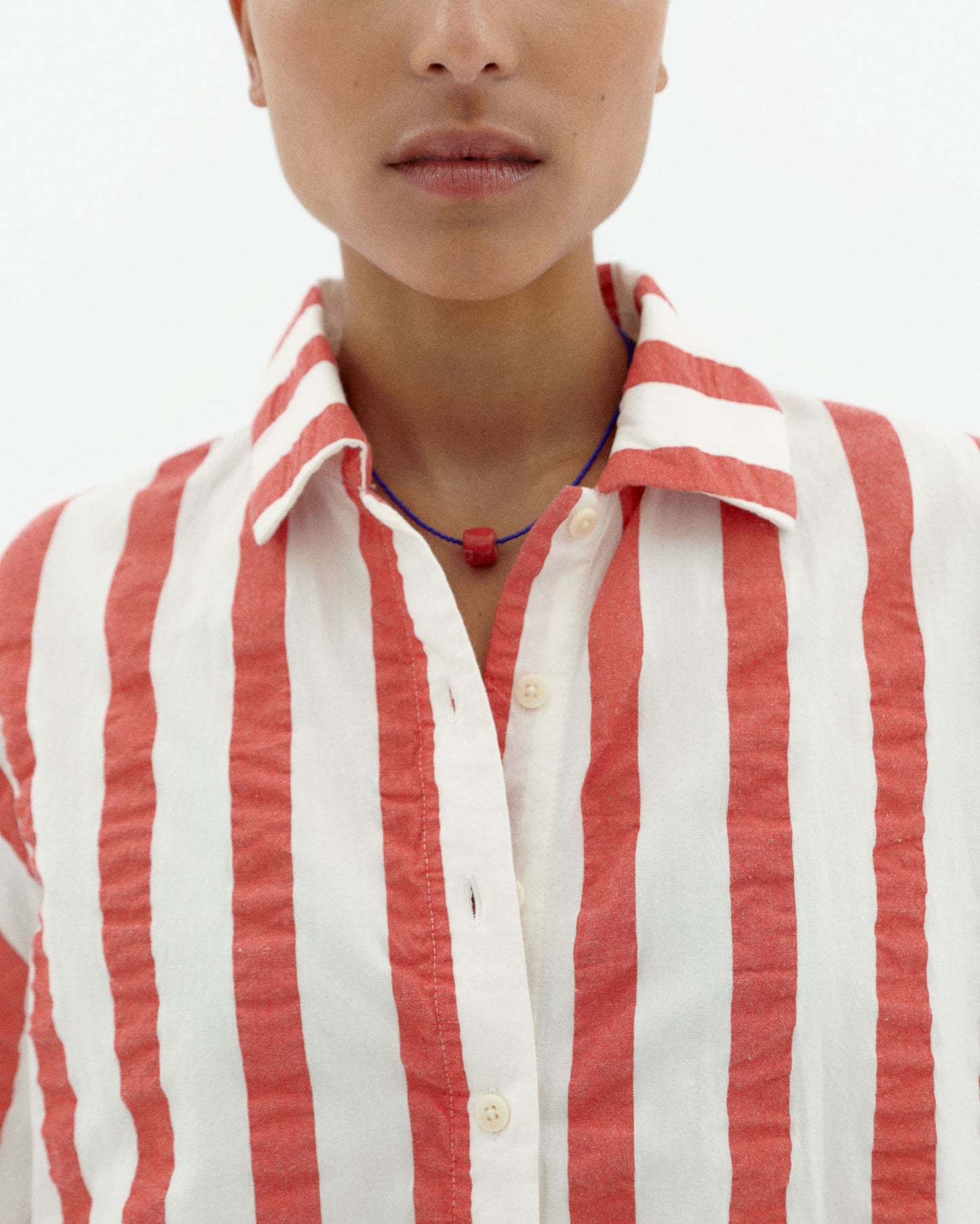 Red maxi stripes anna blouse