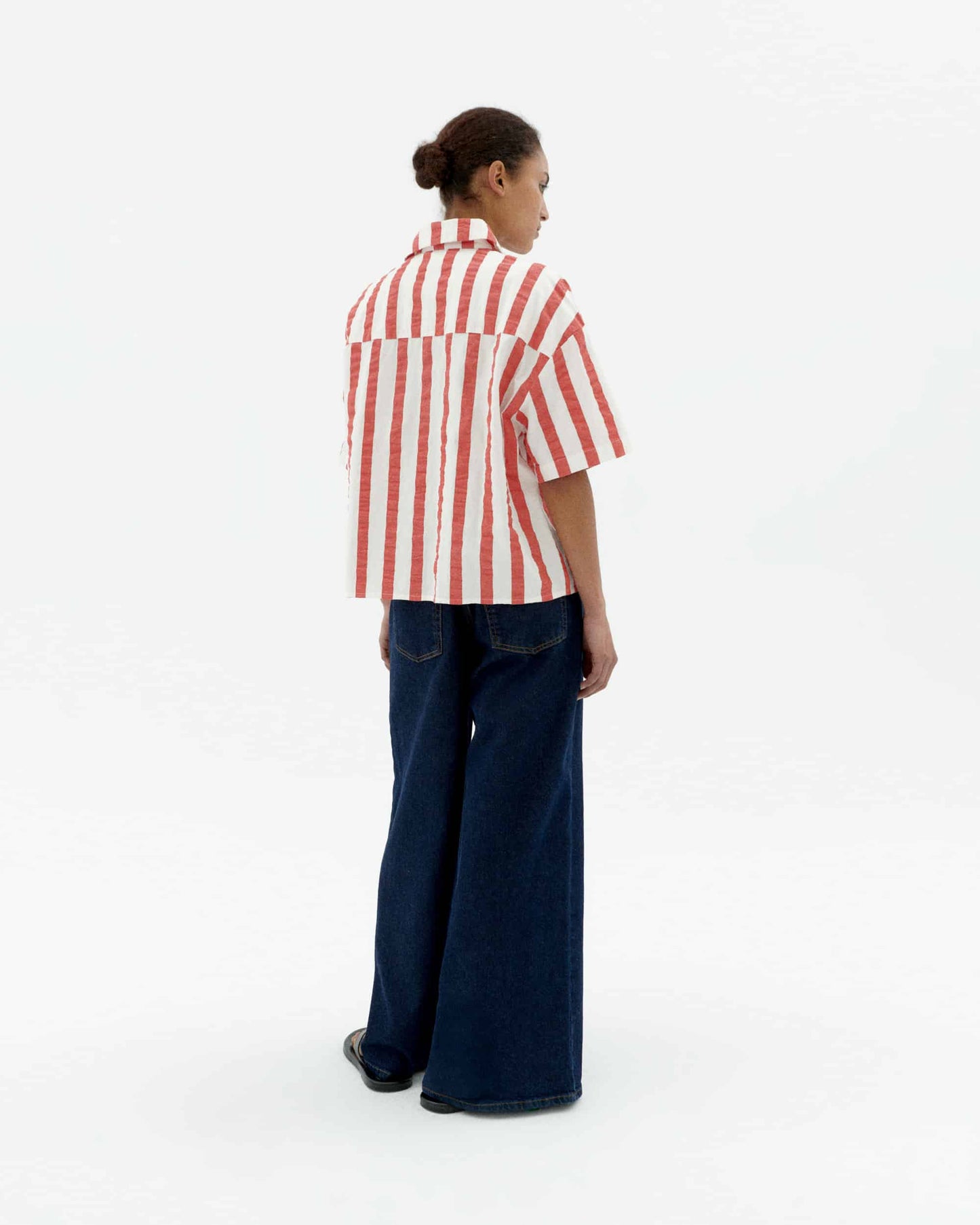 Red maxi stripes anna blouse