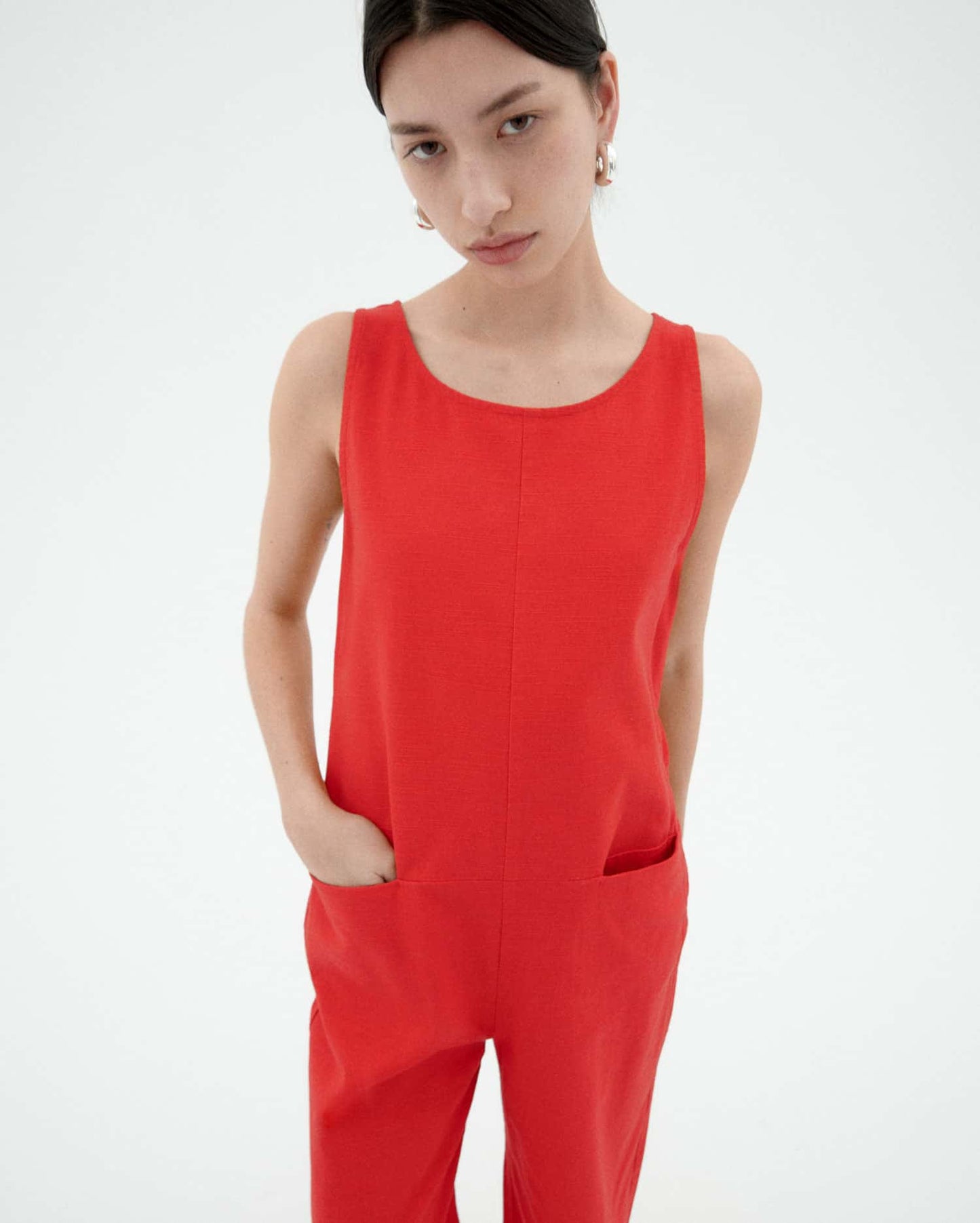Fiery Red Adriana Jumpsuit