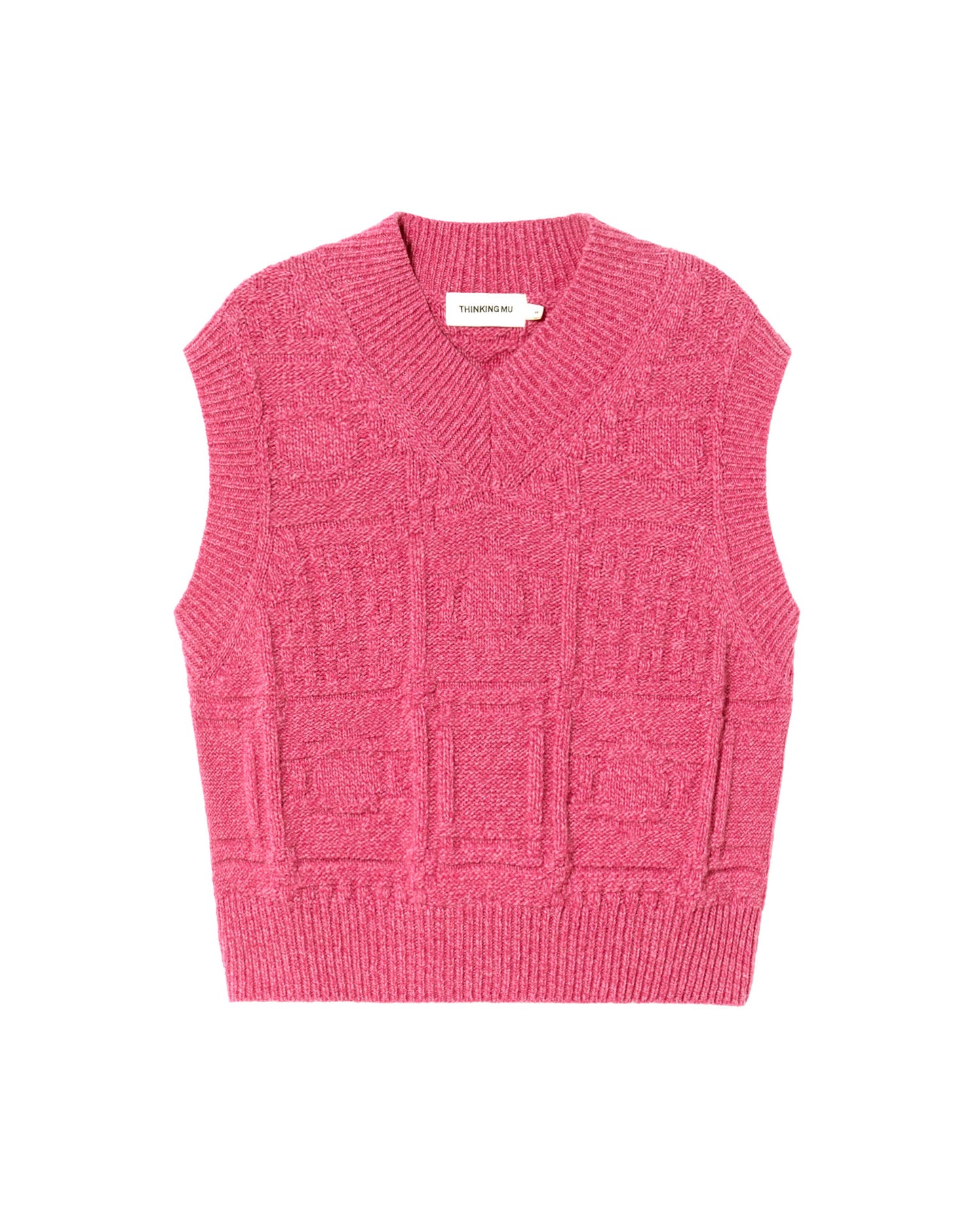 Pink links mica knitted vest