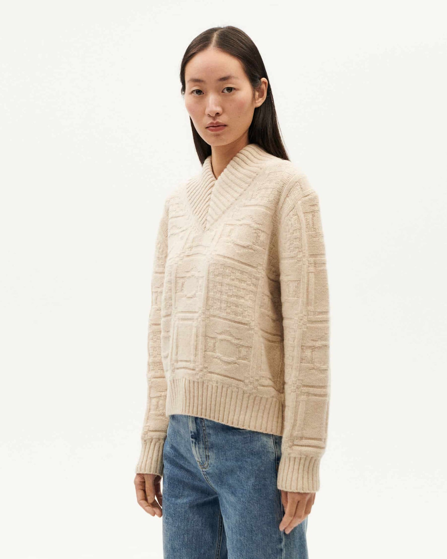 Ecru links miranda knitted sweater