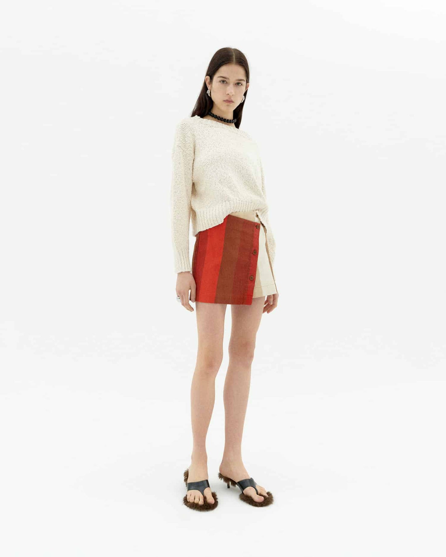 White Clara knit sweater