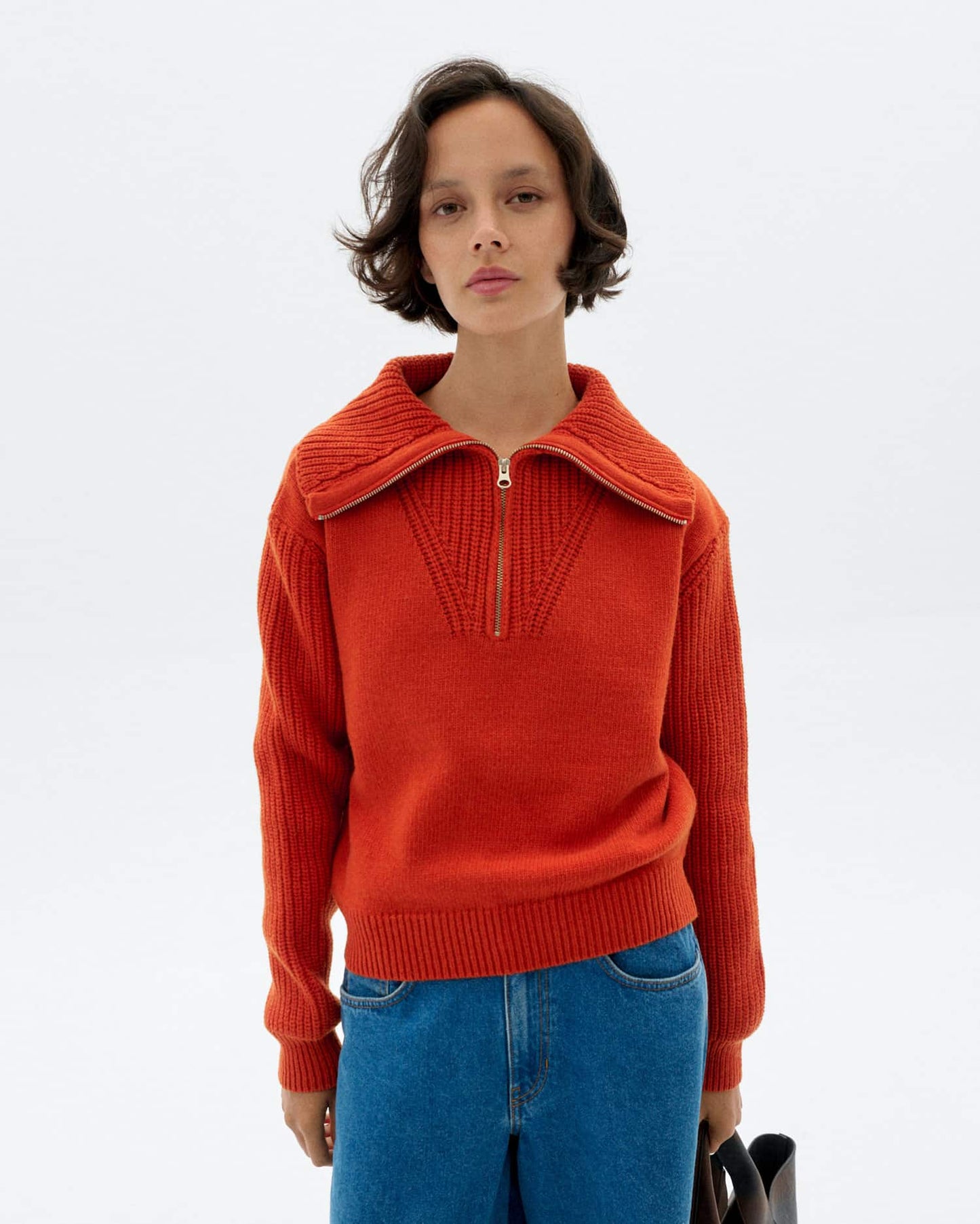 Orange tanit knitted sweater