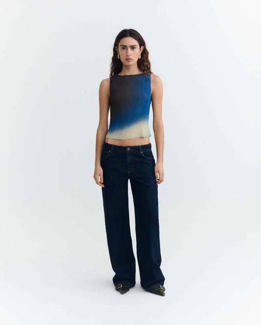 Glass Pleated Dora Top