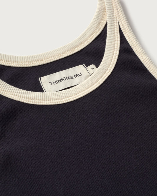 Navy Pannacota Contrast Harriet Top