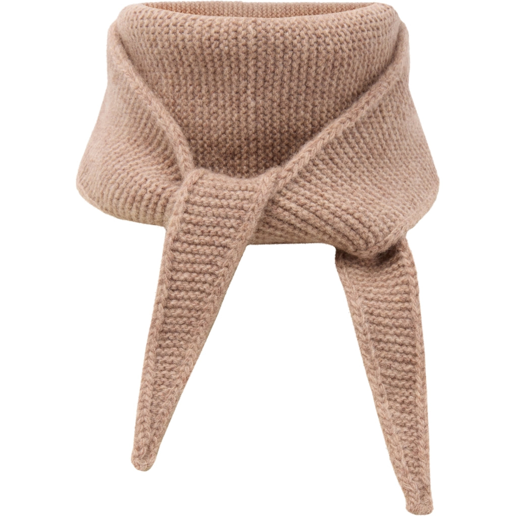 Violet small knit scarf - camel