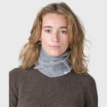 Violet small knit scarf - light grey