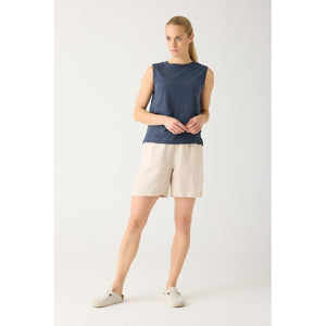 POSEY wide mid-rise linen shorts