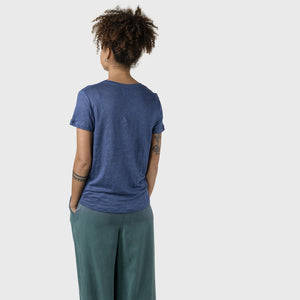 Rikke linen tee - ocean