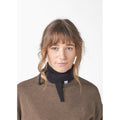 Violet small knit scarf - black