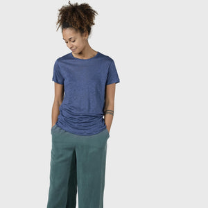 Rikke linen tee - ocean