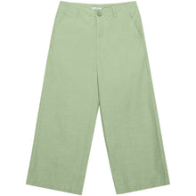 Indlæs billede til gallerivisning POSEY mid-rise wide slub yarn cropped pants - GOTS/Vegan - Shale green
