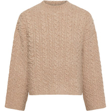 Indlæs billede til gallerivisning Lambswool cable crew neck - RWS - kelp melange
