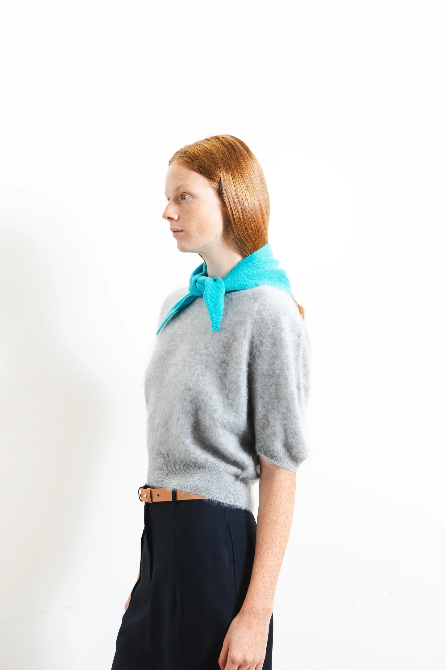 Triangle scarf - french blue