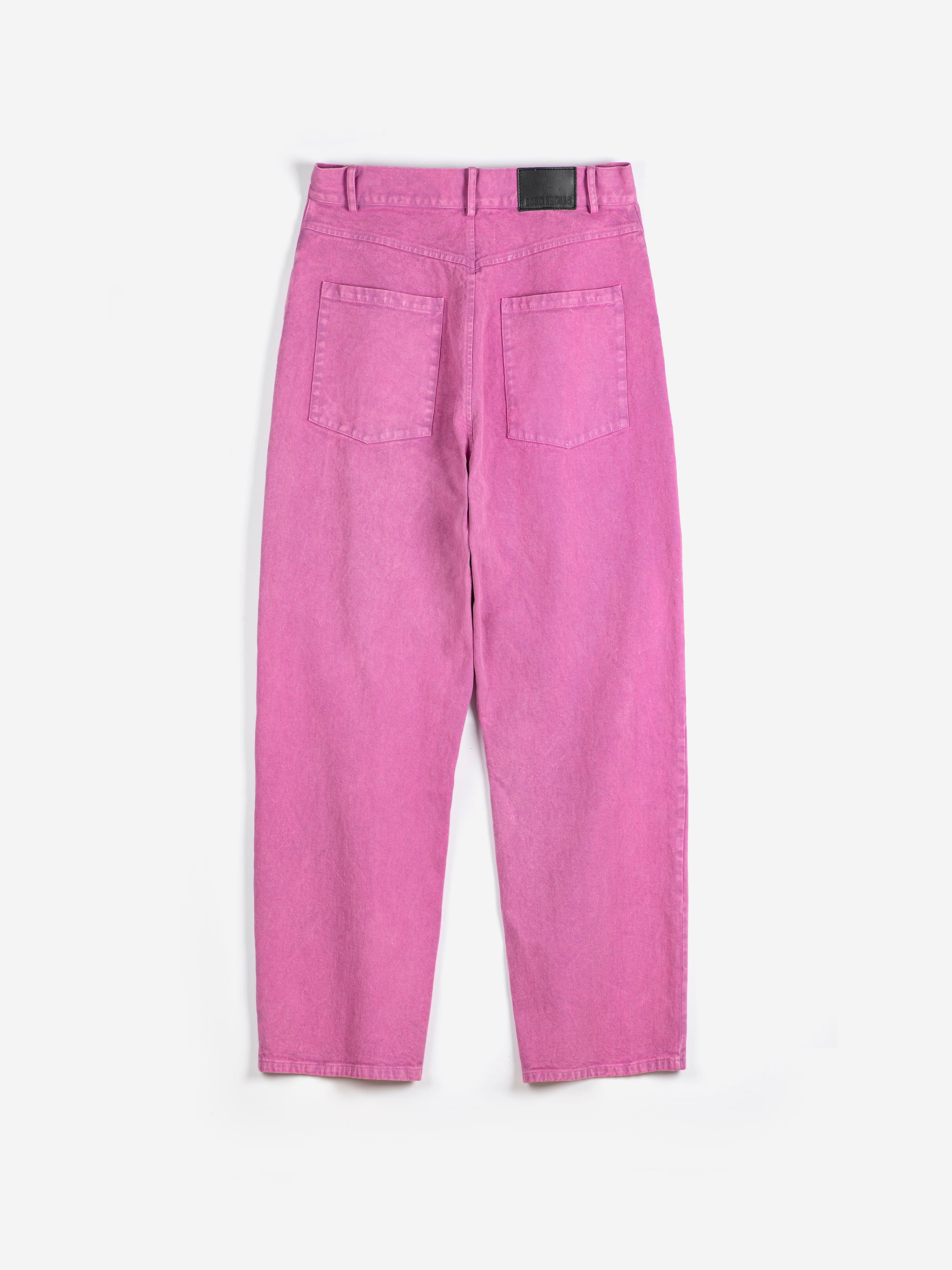 Washed twill boot cut pants
