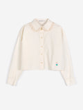 Lace ending poplin shirt