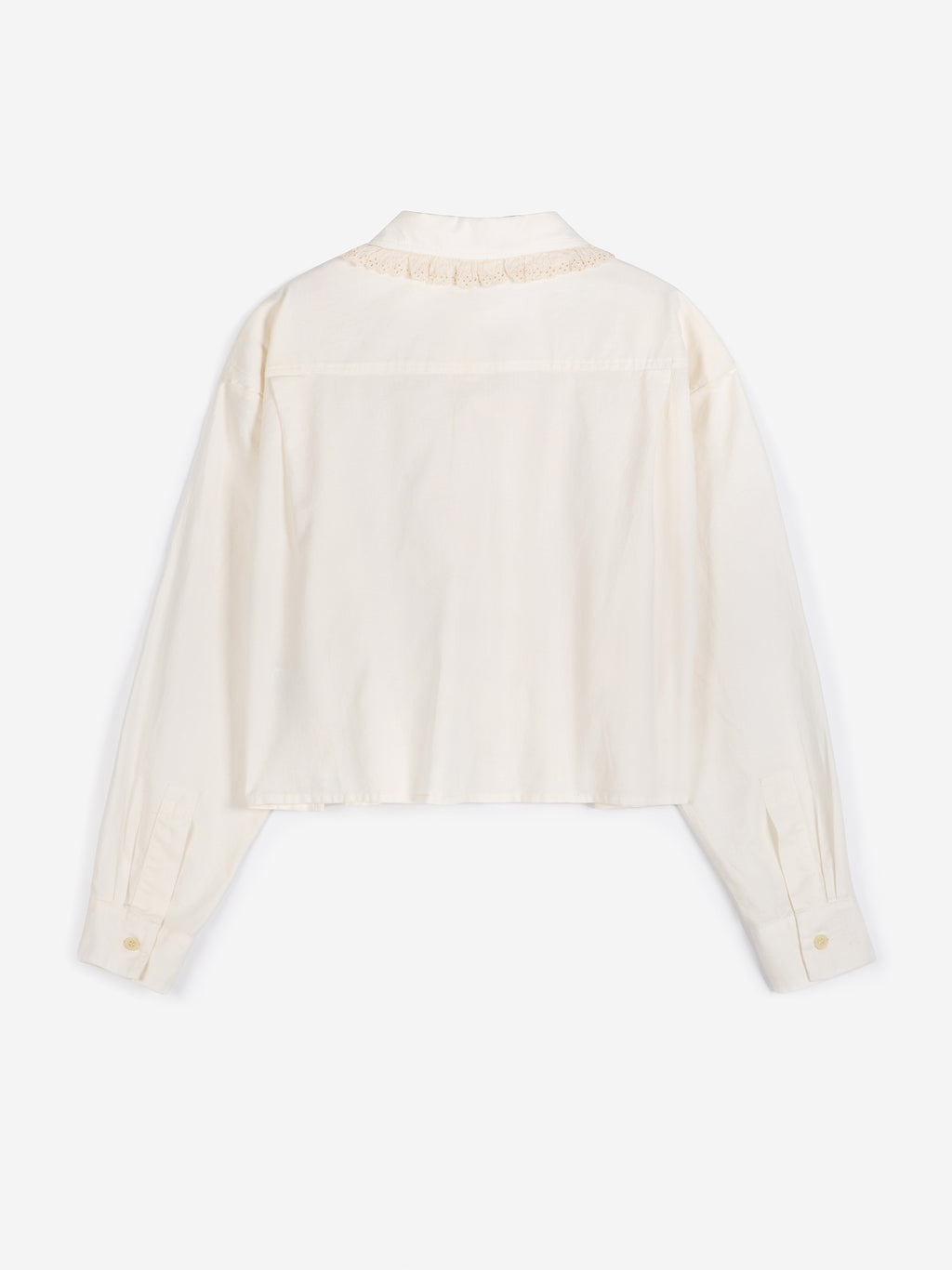 Lace ending poplin shirt