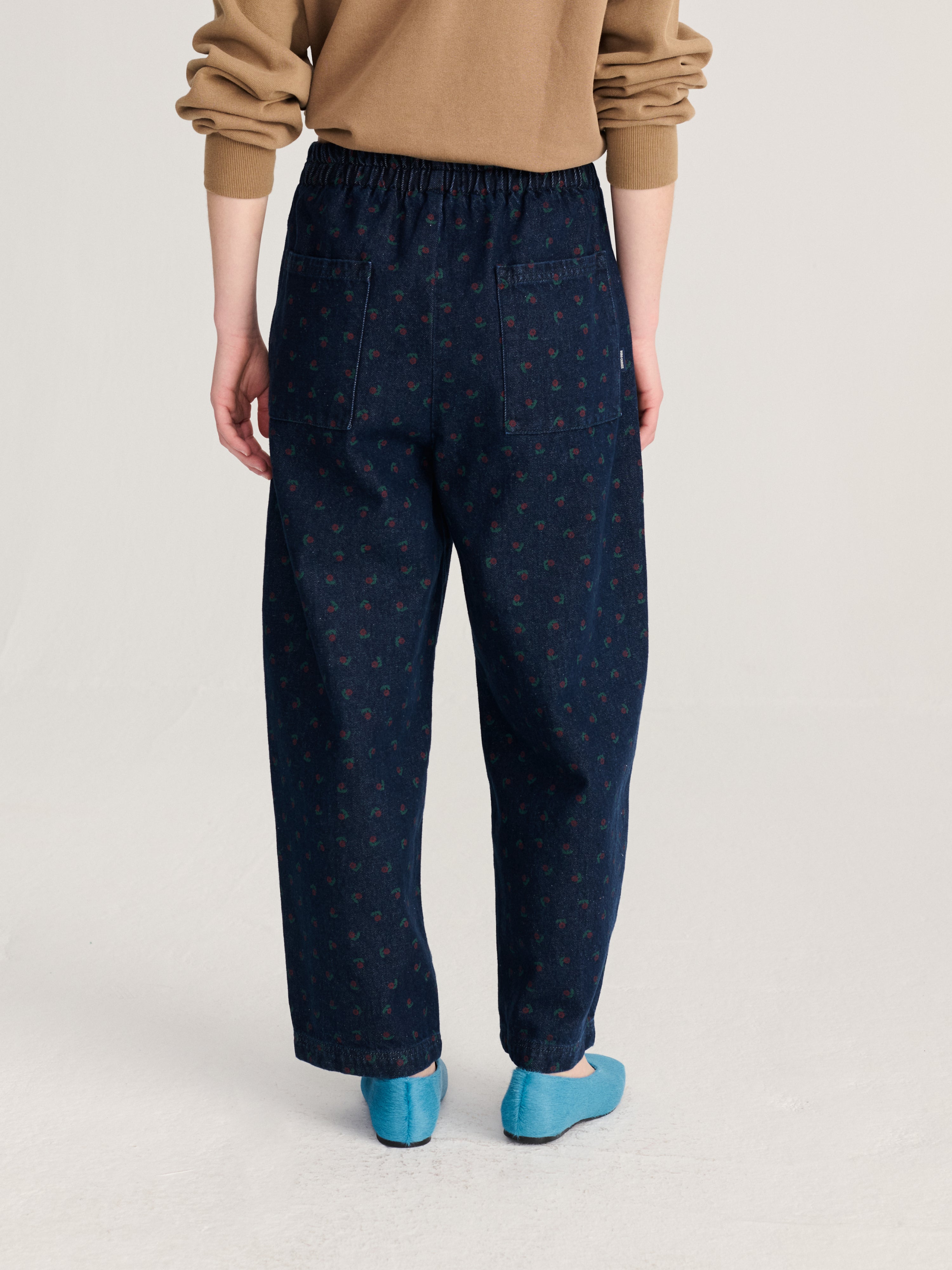 Swamp Whirl all over denim cocoon pants