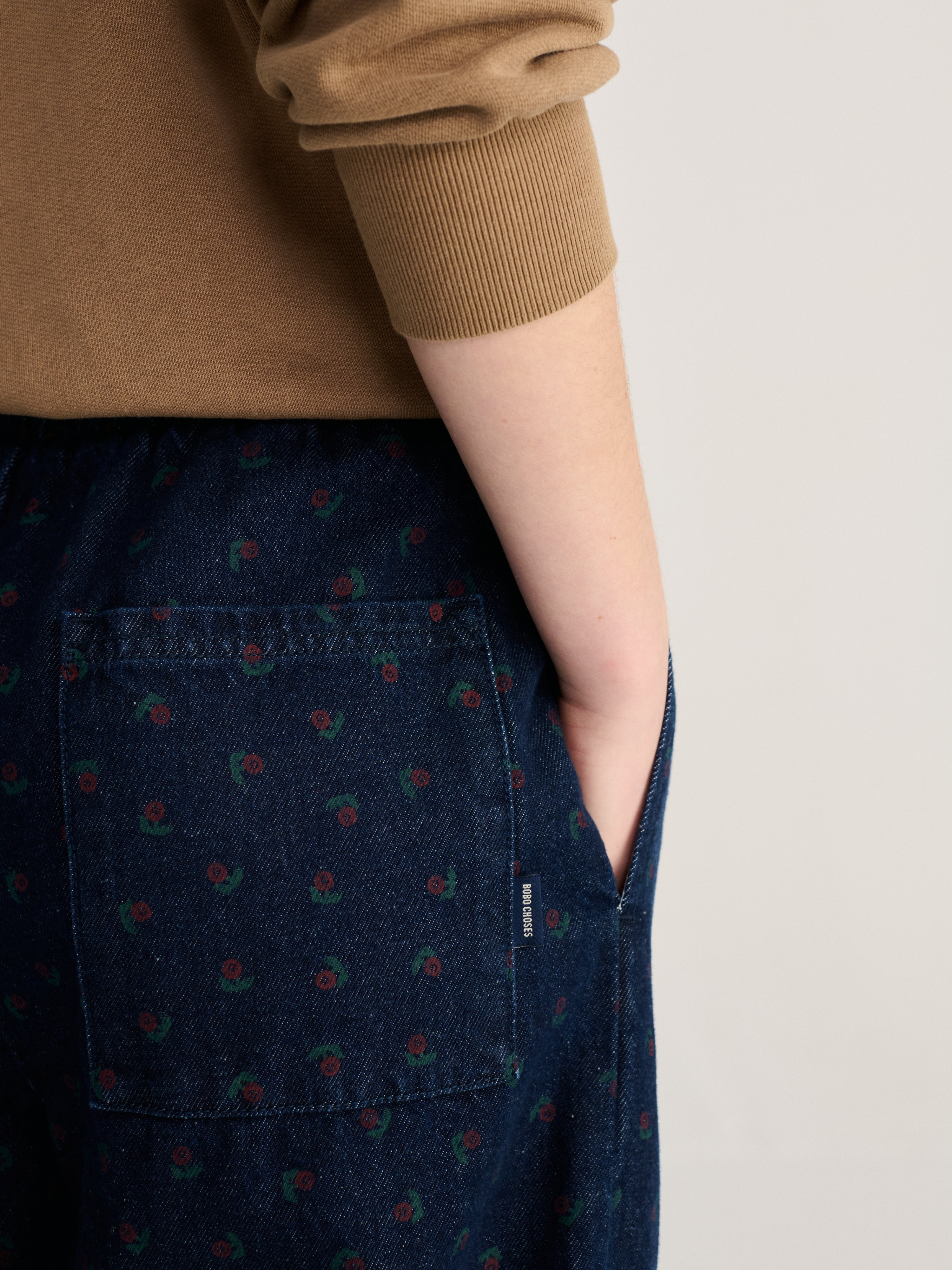 Swamp Whirl all over denim cocoon pants