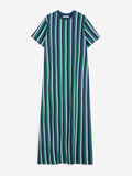 Striped long jersey dress